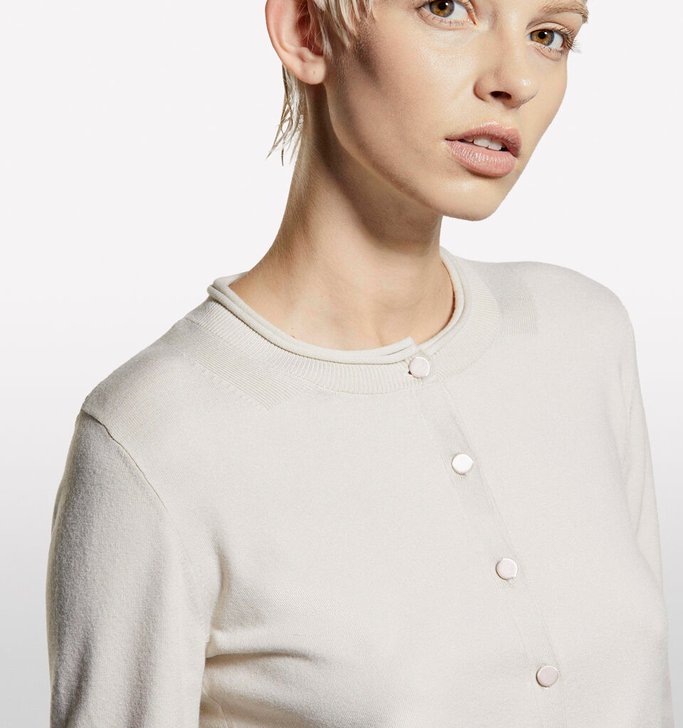 Beige regular fit cardigan - women's cardigans - Beige | Sisley image number 4